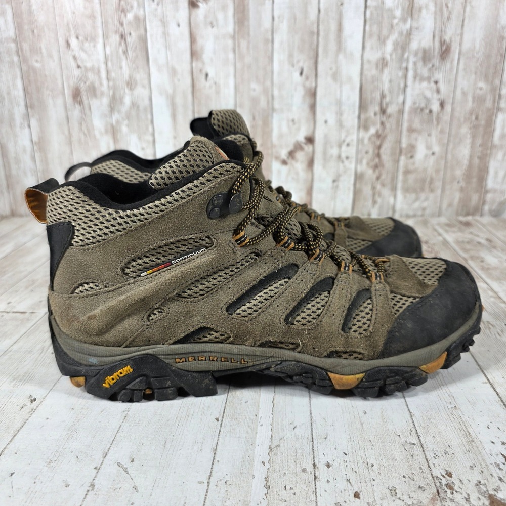 Merrell Moab Mid Hiking Boots Walnut Brown Mens 11 J86593 Vibram Sole
